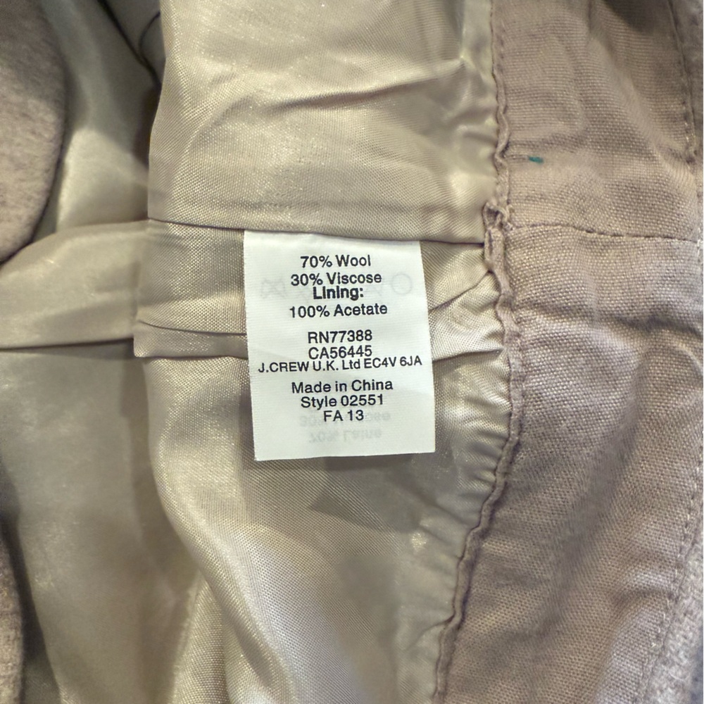 J. CREW Women's Wool Blend A-Line Above Knee Length Beige Skirt Size 6 Winter - Picture 4 of 6